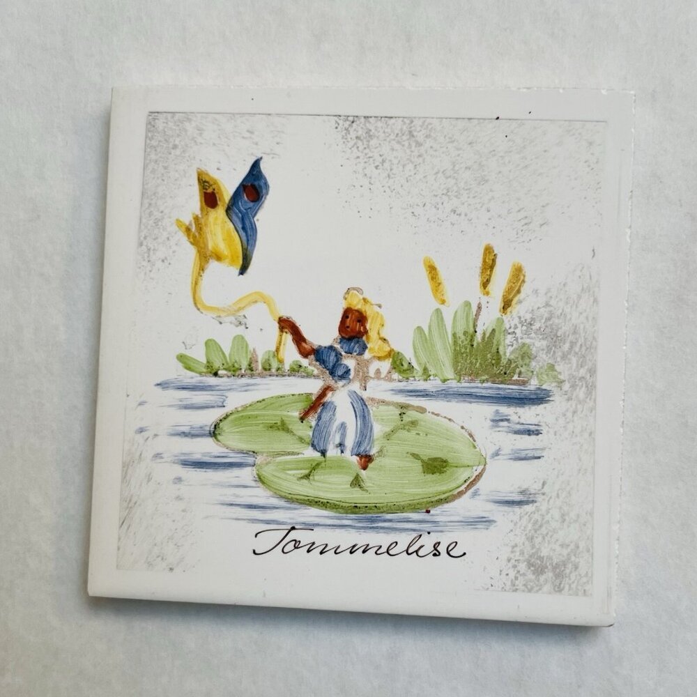Denmark Ceramic Coasters‎ Hand Painted Tommelise Kite Decor